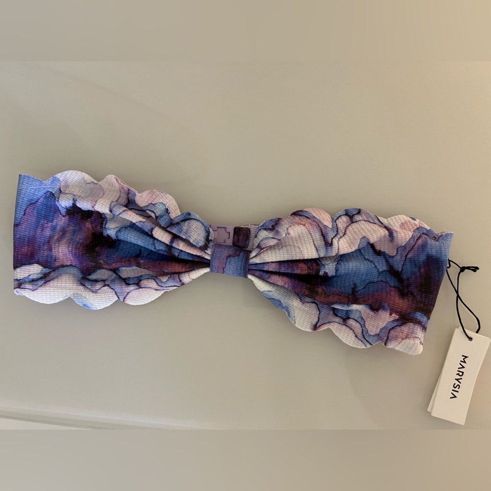 *Tags On*  Antibes Strapless Bikini Top - Size Large - Unique Print